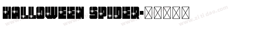 Halloween Spider字体转换